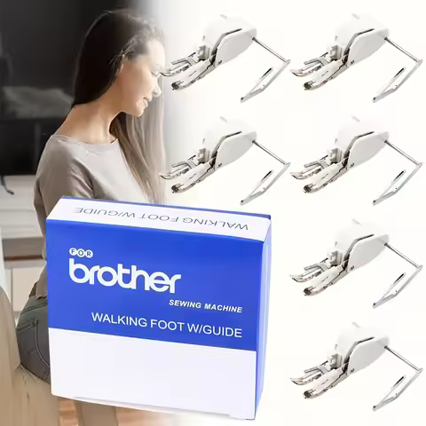 Open Toe Walking Foot W/Guide for Brother Sewing Machine Quilting and Sewing Stitch Through Multiple