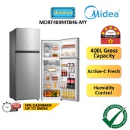 Midea 2 Door Fridge Refrigerator Inverter 400L Peti Sejuk Peti Ais Dua Pintu Media Murah MDRT489MTB2