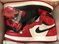 Nike Air Jordan 1 Retro OG High Homage to home NRG Us9.5 Chicago Bulls Bred Off White Black Toe Red 