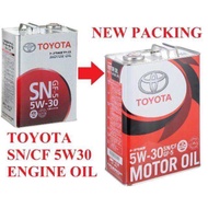 Original Toyota 5W-30 5W30 Synthetic SN GF-5 Engine Oil Japan Made Imported
