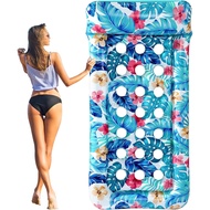 Pool Floats - Inflatable Oversized Pool Raft, Pool Float Adults, Cooling Pool Float Contour Lounger 