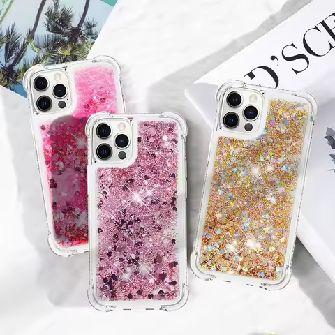 Glitter Case for Funda OPPO A57 4G 2022 A57S A77 Realme Narzo 50 5G Cases Clear Bright Dynamic Liqui