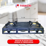 Todachi Kompor Gas 2 Tungku Hitam T 2000 PTP Black L/M Gas ELPIJI(LPG)/Alam(LNG)