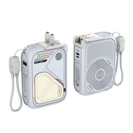 3C Power Bank 3-in-1 Magnetic Wireless Charger with Built-in Cable Multi-Functional AC Plug 10000mAh