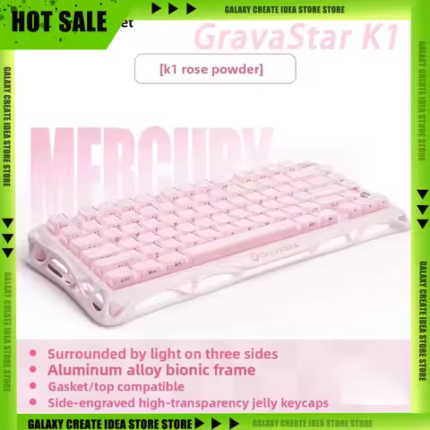 GravaStar K1 Lite E-sports Mechanical keyboard Hot-swap Tri-mode Gasket Gaming keyboard Long Batter 
