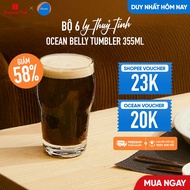 [NEW COLLECTION] Set of 6 Ocean Belly Tumbler 355ml glass cups - return if broken - Genuine