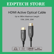 4K HDMI FIBER OPTIC ACTIVE OPTICAL CABLE 24K GOLD PLATED (15m, 20m, 30m)