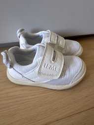 IFME 日本白色幼稚園室內鞋 返學White Velcro Baby Shoes size 15