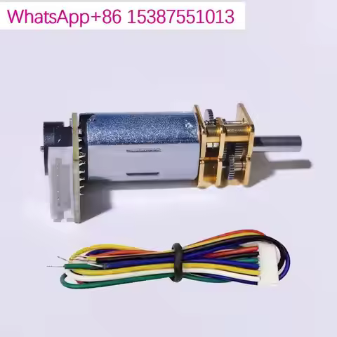 GA12-N30 reducer motor encoder N30 miniature DC reducer motor 6V low-speed Hall encoder
