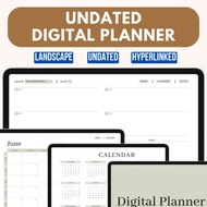 🔥INSTANT🔥 Undated Digital Planner with Hyperlinked Pages Printable PDF Monthly Weekly Planner Goals 