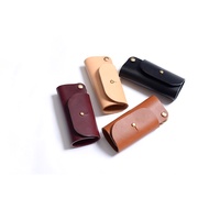 NATIVEWELL Handmade Vegetable Tanned Leather Key Case Minimalist Style buttero Vegetable Tanned Leat
