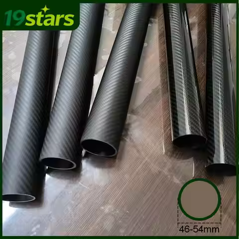 Twill 3K Full Carbon Fiber Tube Pipe OD 46 47 48 49 50 51 52 53 54mm Lightweight Not Easy to Deform 