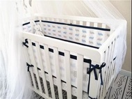 嬰兒床圍欄 3+1段設計。可調節👼透氣床圍baby summer mesh crib liner 鯨魚嬰兒床床圍 防撞安全護欄」