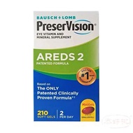 美國Bausch Lomb PreserVision 近視護*眼疲勞葉黃素 AREDS2黃斑 210軟膠囊