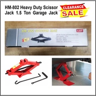 HM-802 HEAVY DUTY SCISSOR JACK 1.5 TON GARAGE JACK