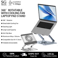 360° Rotatable Laptop Cooler RGB Laptop Cooling Pad Stand with Powerful External Turbo Cooling Fan F