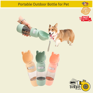 3 in 1 Pet Travel Feeding Cup/Portable Cat Dog Water Bottle with Cup-Cat Shape Cup