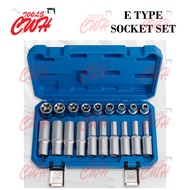 PRC / KING TOYO KT-E409 9PCS 1/2" E10-E24 E TYPE TORX SOCKET STAR BOX SPANNER SET KINGTOYO BINTANG G