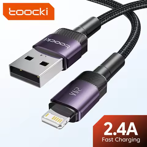 Toocki USB Cable For iPhone 14 13 12 11 Pro Max XS 8 7 Plus 2.4A Fast Charging Lighting Cable For iP