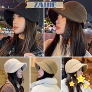 ZAIJIEE Bucket Hat Women Bomber Caps Plush Lamb Wool Hats