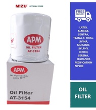 MIZU APM NISSAN Oil Filter LIVINALATIO SLYPHY ALMERA TEANA XTRAIL 15208-65F00 O-3154 Oil Filter DIY