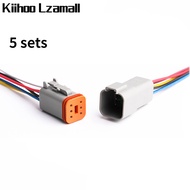 5เซ็ต2 3 4 6 8 12ขา Deutsch DT ยานยนต์ปิดผนึกปลั๊กไฟฟ้ากันน้ำชายหญิงเชื่อมต่อลากสาย DT06-2S DT04-2P