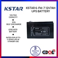 EDGE | KSTAR 6-FM-7 12v7ah UPS Battery