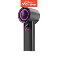 Handheld Turbo Fan, 100-Speed, 24000RPM, LED Display, USB Rechargeable
