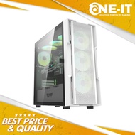 Darkflash DK431 White ATX PC Case Computer Tempered Glass