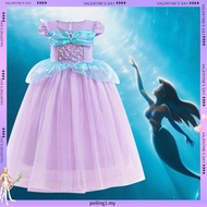❤️Girls Princess Cosplay Mermaid Cinderella Rapunzel pakaian kanak-kanak kostum pakaian mewah mewah 