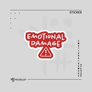Viynl Words Stickers Matte Lamination | Emotional Damage Sticker