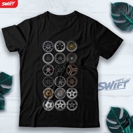 WHEELS RIMS CLASSIC BBS T-SHIRT JDM WORK T-SHIRT DISTRO CLOTHES