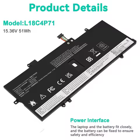 L18C4P71 L18M4P72 Battery for Lenovo Thinkpad X1 Carbon 7th Gen, X1 Carbon 8th Gen,ThinkPad X1 Yoga 