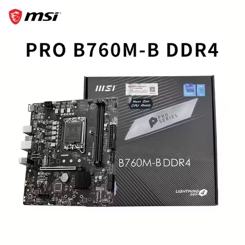 MSI PRO B760M-B DDR4 Gaming PC MotherBoard Support CPU 13400F/14400F/13490F (Intel B760/LGA1700)