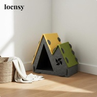 Ioensy Textile Pet House Lint-Non-Shedding Triangle Rabbit Hutch Sturdy Construction