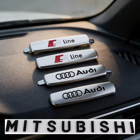 1pcs Seat Back Emblems Stickers Metal Interior Badges Logo For Audi A3L RS5 Sline A4 B5 B6 B7 B8 B9 