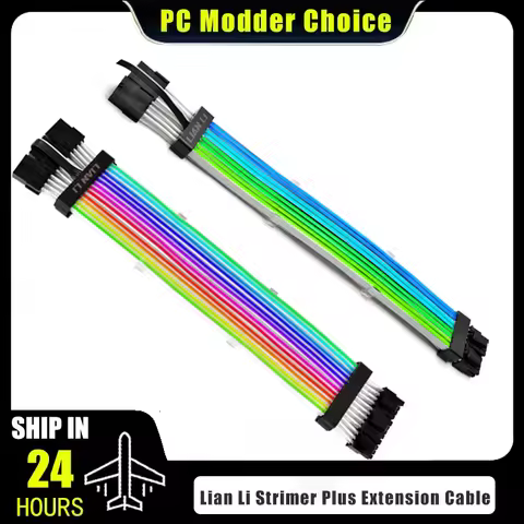 Lian Li Strimer Plus V1 Extension Cord Addressable RGB Power Cable GPU Dual 8Pin/ Triple 8Pin Silico