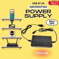 (UPS) 5V 2A USB Mini Portable Uninterrupted Power Supply/Power Backup/CCTV/Router/Attendance Machine