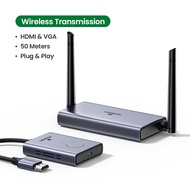 UGREEN เครื่องส่งสัญญาณไร้สาย HDMI 5G Wireless HDMI Extender with HDMI + VGA Port 50 Meters Long Dis