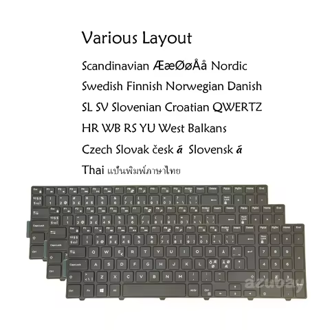 Laptop Keyboard for Dell Inspiron 15- 7557 7559, 17- 5758 5755 5759 Swedish Finnish Danish Norwegian