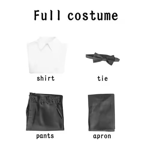 New 2025 Anime Higashiyama Kobeni Chainsaw Man Cosplay Costume Black Waiter Uniform Wig Halloween Ch