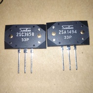 (1 set) Transistor Sanken Seri 33P 2SA1494 2SC3858 Original. Tr Sanken Ori 1494 3858