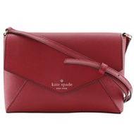 二手 Kate Spade Pochette 單肩包，紅色皮革，斜背包，磁扣，女士