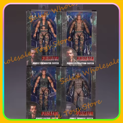 In Stock NECA Predator 30th Anniversary Jungle Encounter Dutch Extraction Dutch Patrol Dutch Disguis