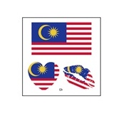 READY STOCK Bendera Malaysia Day916 Flag National Day Body Cartoon Kid  Cute Design Tattoo Sticker 2