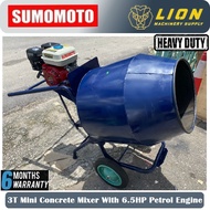 SUMOMOTO Portable 3T Mini Concrete Mixer With 6.5HP Petrol Engine (Japan Technology) - 6 Months Warr