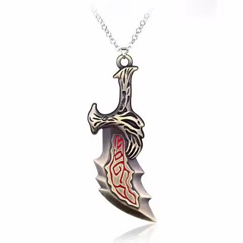 High Quality Game God Of War 4 Kratos Neckalce Blades of Chaos Link Chain Pendant Necklaces Fashion 