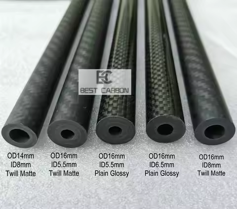 Free shiping OD10 12 14 16 18 20mm with 500mm length High Quality Twill Matte surface 3K Carbon Fibe