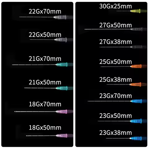 Sterile microcannula 25g 50mm 70mm Blunt Tip Micro Cannula Needle for Injectable Hyaluronic Acid Fil