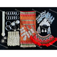 Set Iban 13 item/Sugu Tinggi/Tumpa/Simpai/Kain Ngepan/Gelang Kaki/Lampit/Cucuk Sanggul/Tali hujam/Ta